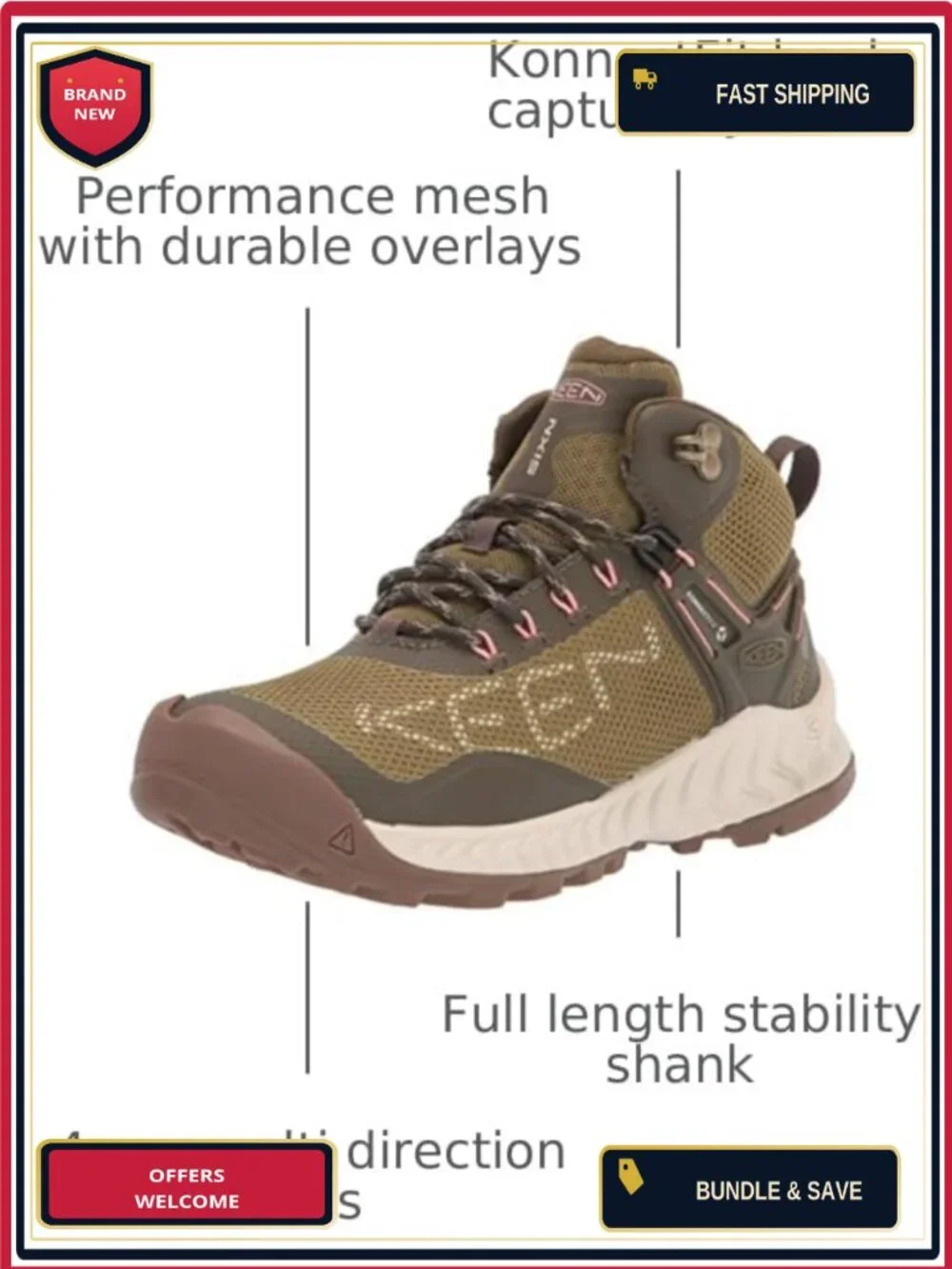 KEEN Women's Nxis Evo Mid Waterproof Hiking Boots